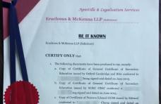 英國高中成績單畢業(yè)證公證認(rèn)證樣本